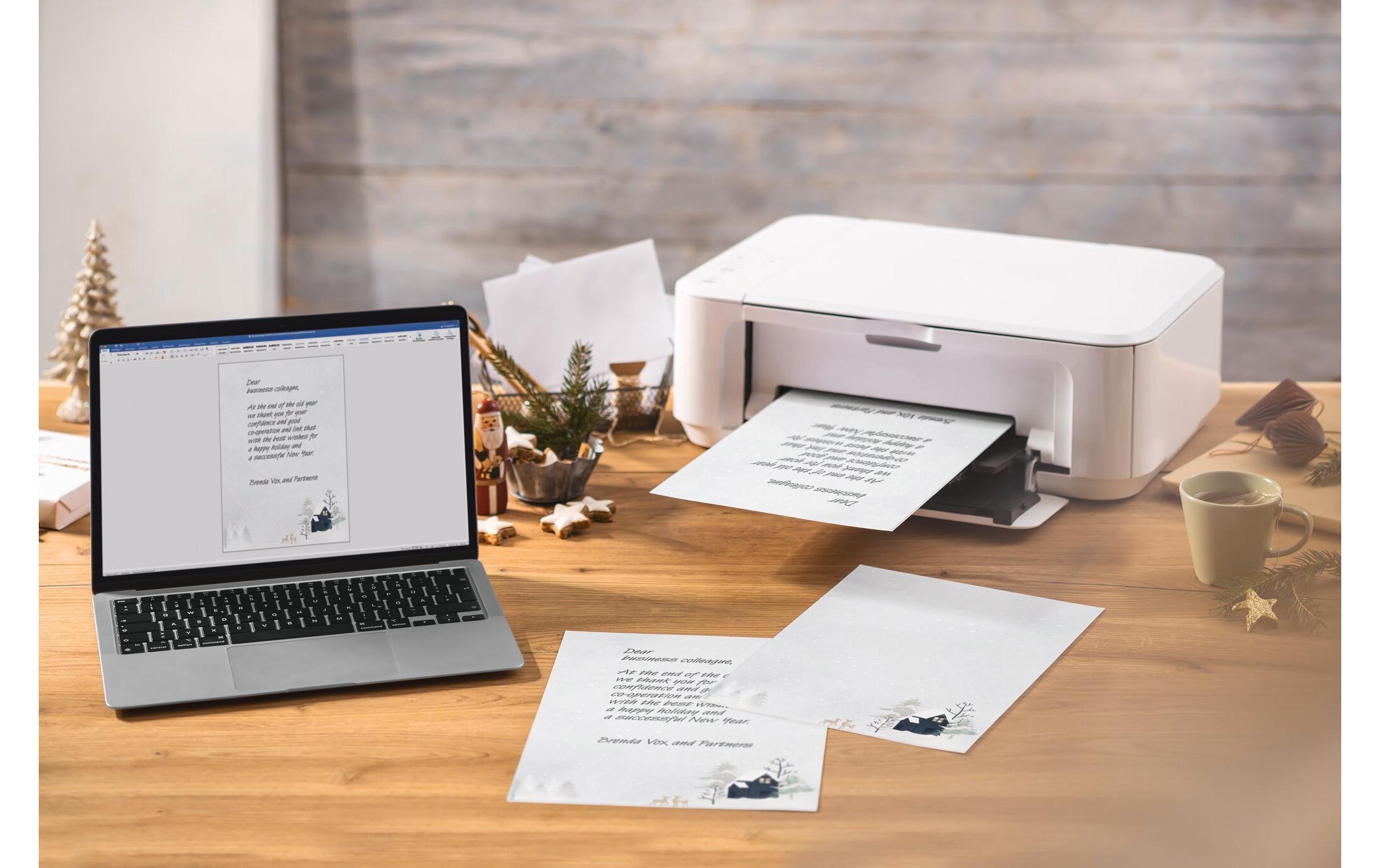 Sigel Motivpapier Christmas Watercolor, A4, 90 g/m², 25 Blatt