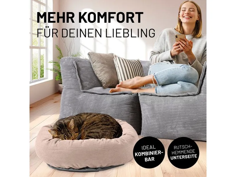 Lumaland Katzenbett Cord Rose