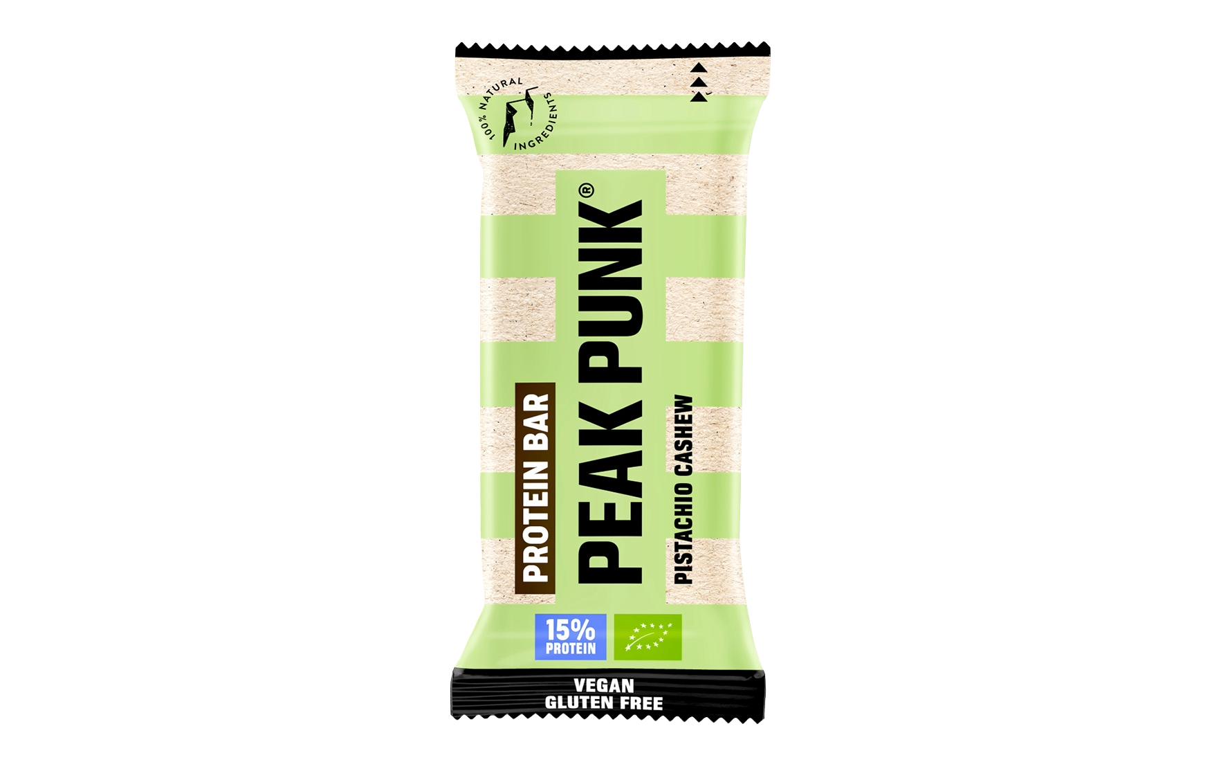 PEAK PUNK Bio Protein Bar Pistachio Cashew 12 x 55 g