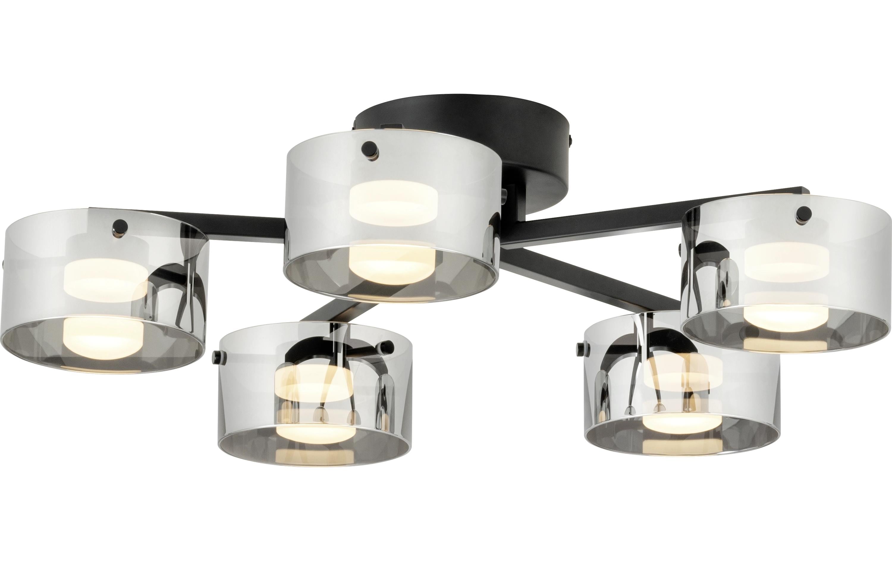 EGLO Leuchten LED-Deckenleuchte Copillos LED 5 x 5, 4W 3000K Silber