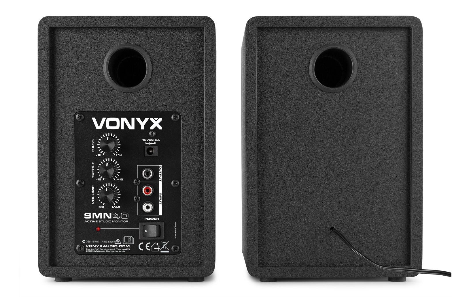 Vonyx Studiomonitore SMN40B Paar Schwarz