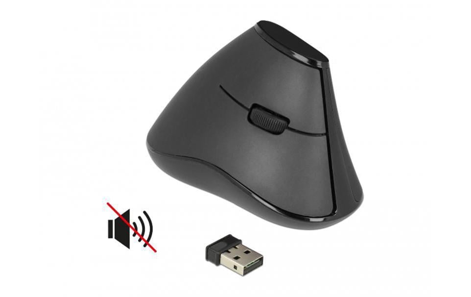 Delock Ergonomische Maus 12622 Silent USB kabellos