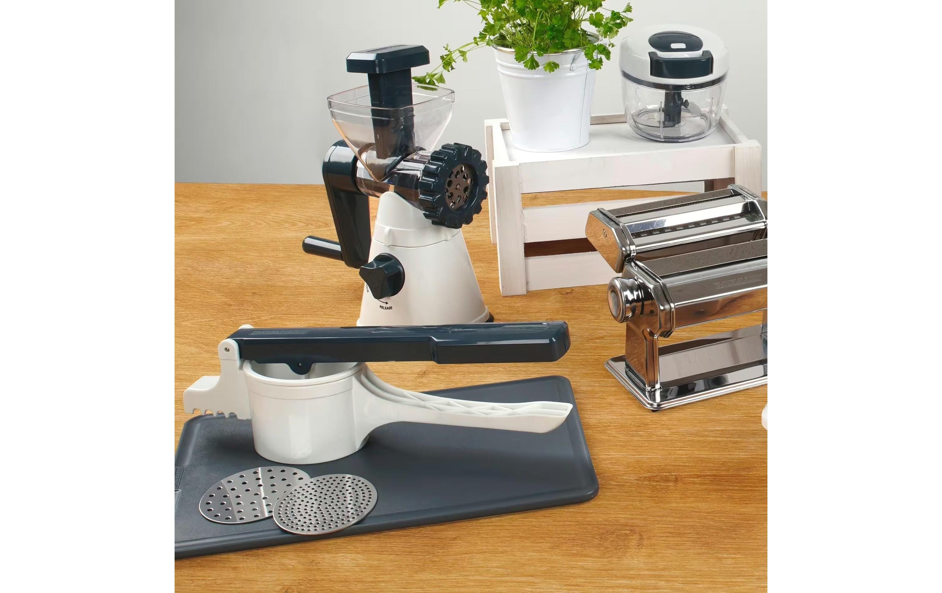 Fackelmann Spätzle- und Kartoffelpresse Blau/Weiss