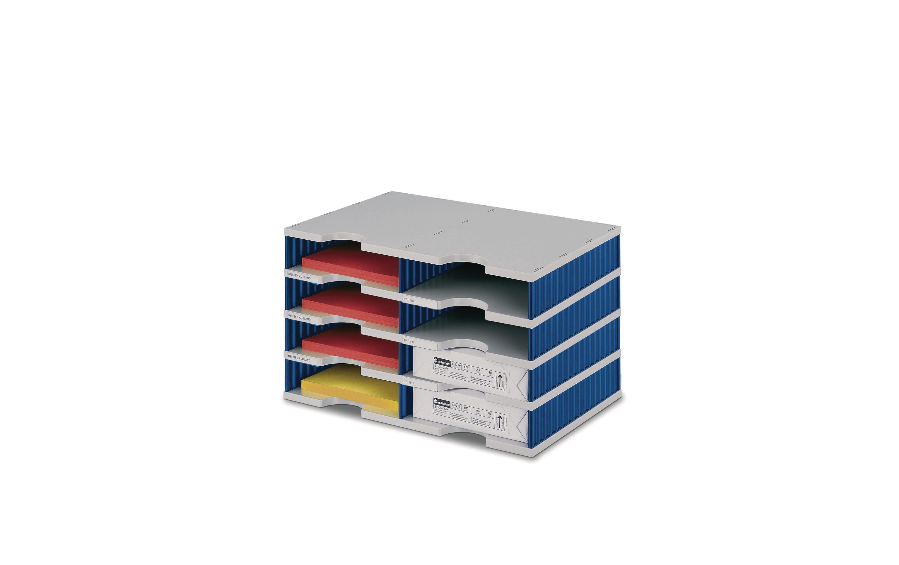 Styro Dokumentenablage styrodoc duo Standard, Blau, 8 Fächer Styro Dokumentenablage styrodoc duo Standard, Blau, 8 Fächer