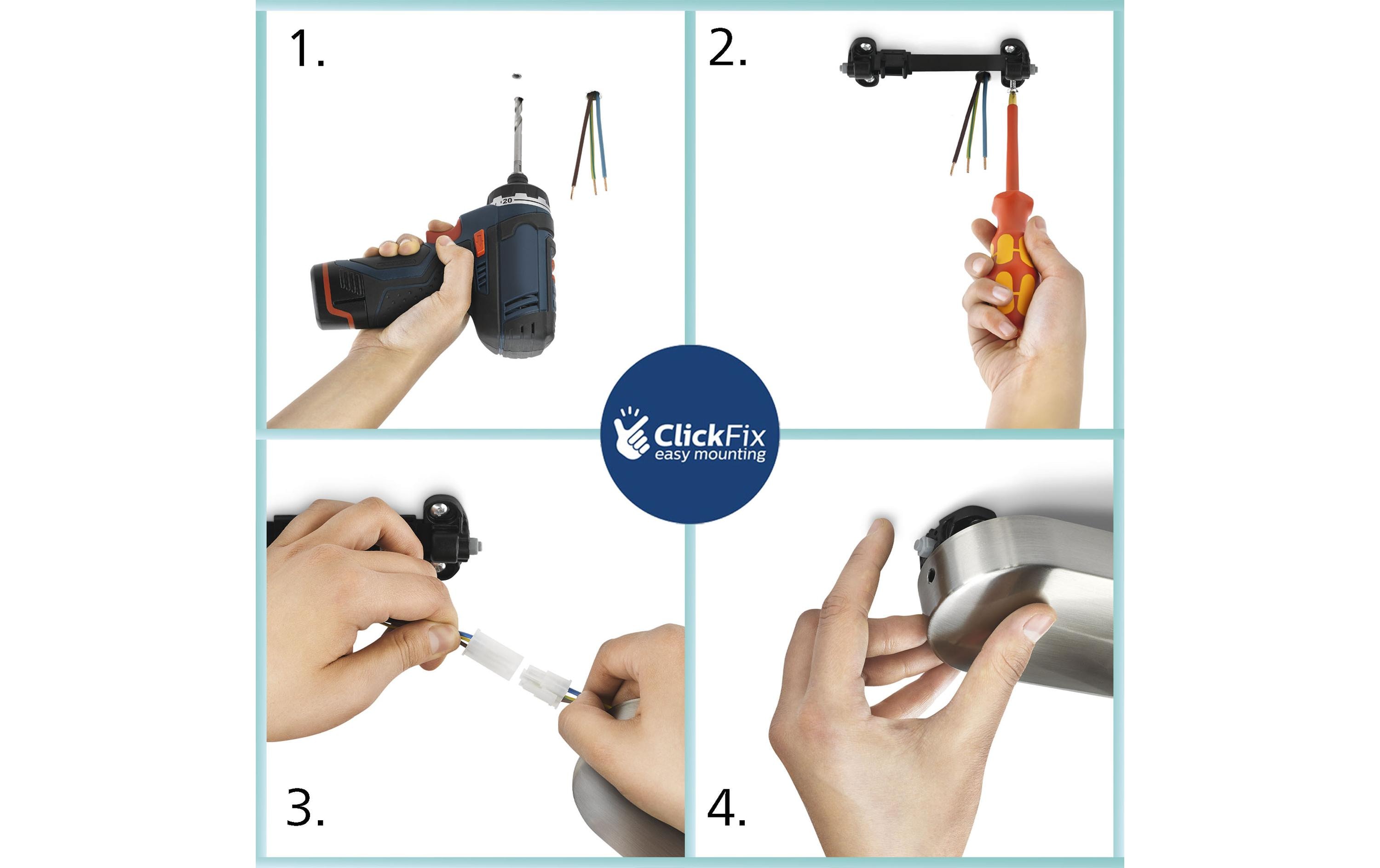 Philips Aufbauspot Idris GU10, IP44 Schwarz, ohne Leuchtmittel