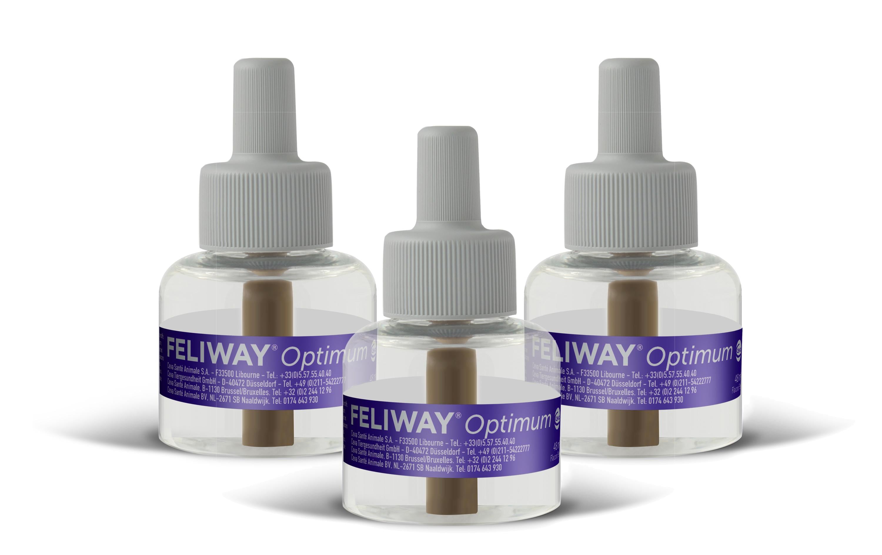 Feliway Wohlbefinden Optimum Nachfüllflakon, 3 x 48 ml Feliway Wohlbefinden Optimum Nachfüllflakon, 3 x 48 ml