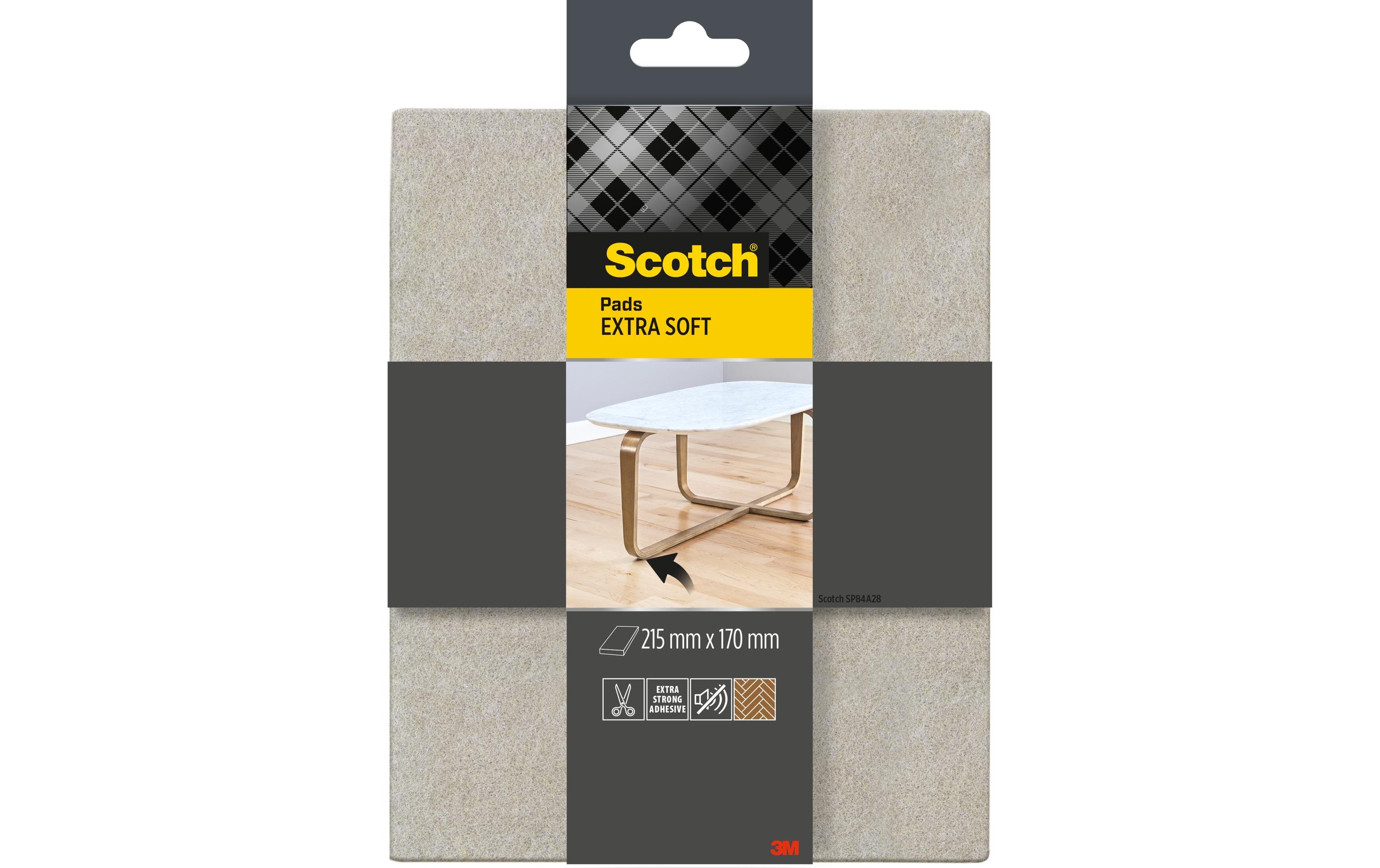 3M Filzgleiter Extra-Soft, 215 mm x 170 mm, Grau 3M Filzgleiter Extra-Soft, 215 mm x 170 mm, Grau