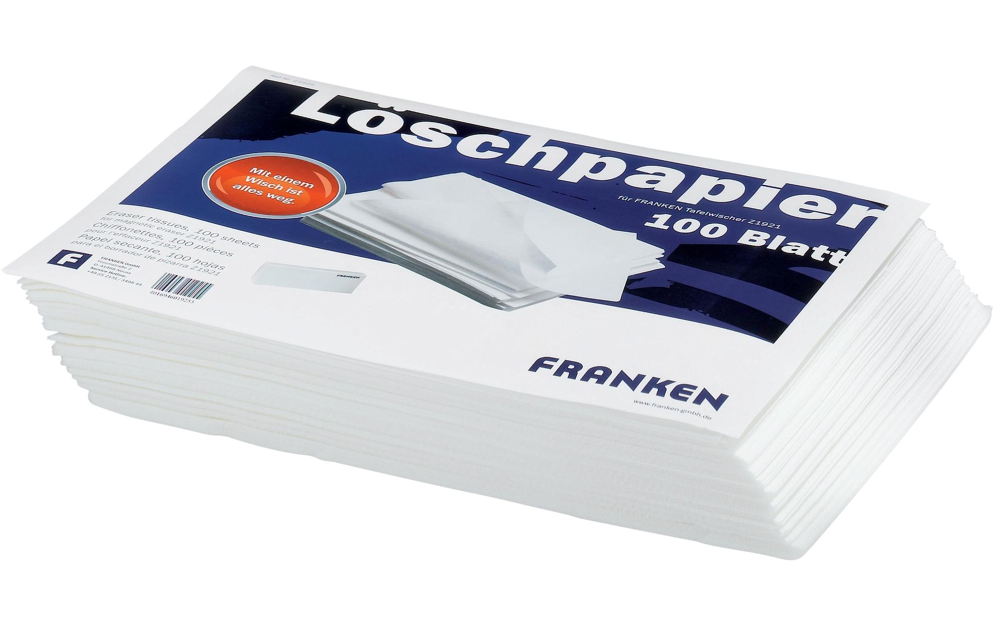 Franken Tafelwischer Löschpapier 100 Stück
