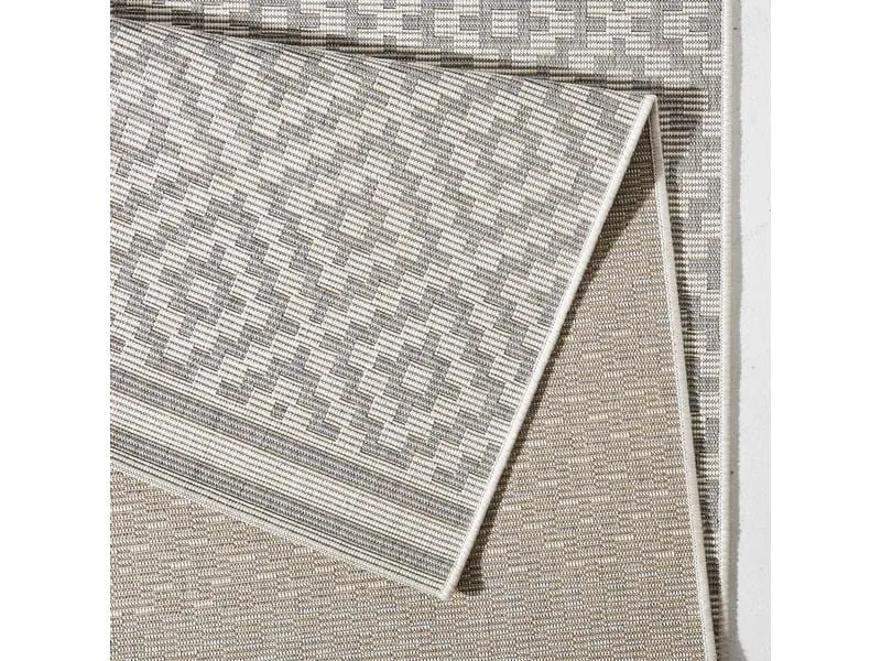 Hanse Home Raute In- & Outdoor Teppich 160 x 230 cm, Grau/Crème