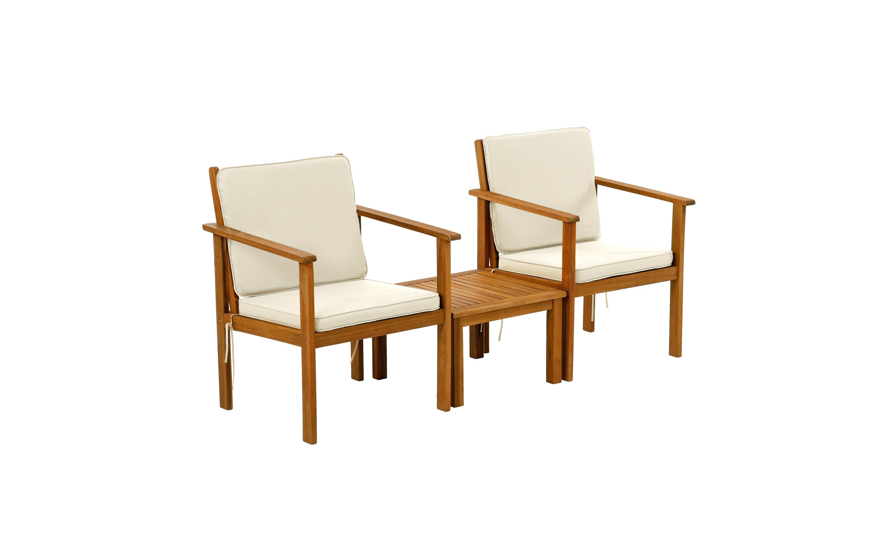 COCON Loungeset Vevey, Braun/Weiss, 2 Sitzplätze COCON Loungeset Vevey, Braun/Weiss, 2 Sitzplätze