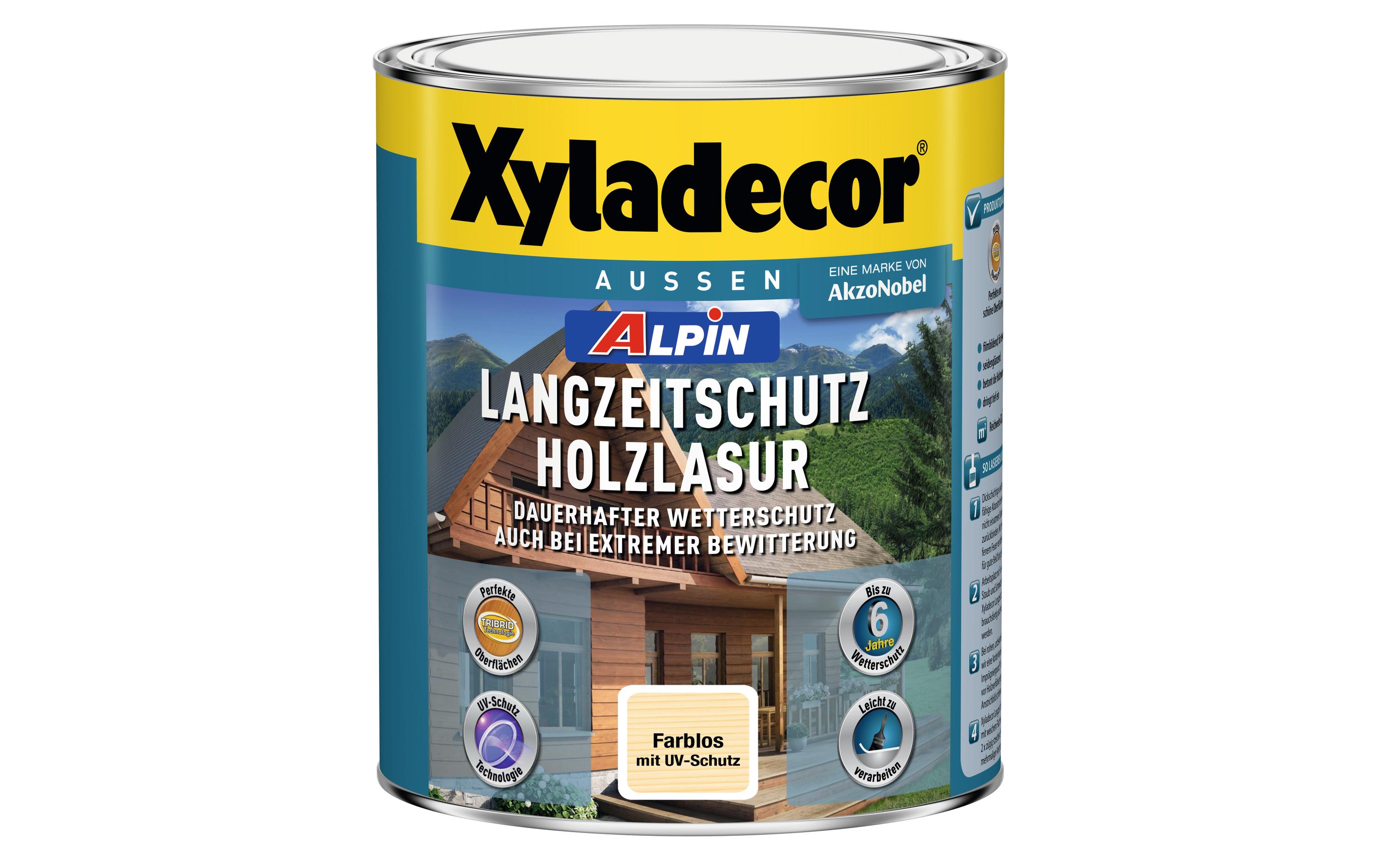 Xyladecor Holzlasur Alpin Langzeitschutz, Farblos, 1 L