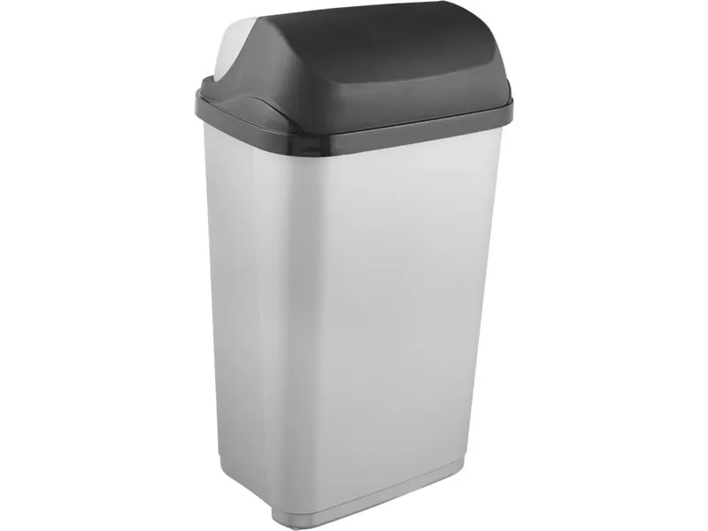 keeeper Abfalleimer Rasmus 50 l, Rolldeckel, light silver keeeper Abfalleimer Rasmus 50 l, Rolldeckel, light silver