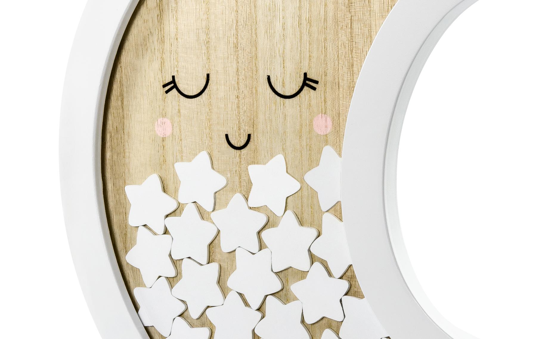 Partydeco Gästebuch Mond Weiss