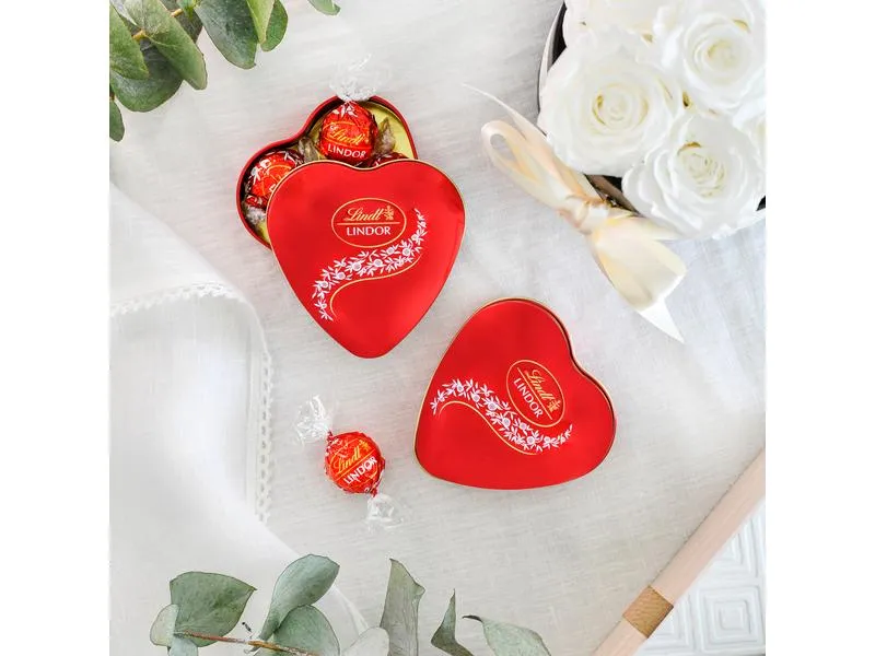 Lindt Schokoladen-Pralinen Lindor Kugeln Milch Herz 62 g Lindt Schokoladen-Pralinen Lindor Kugeln Milch Herz 62 g