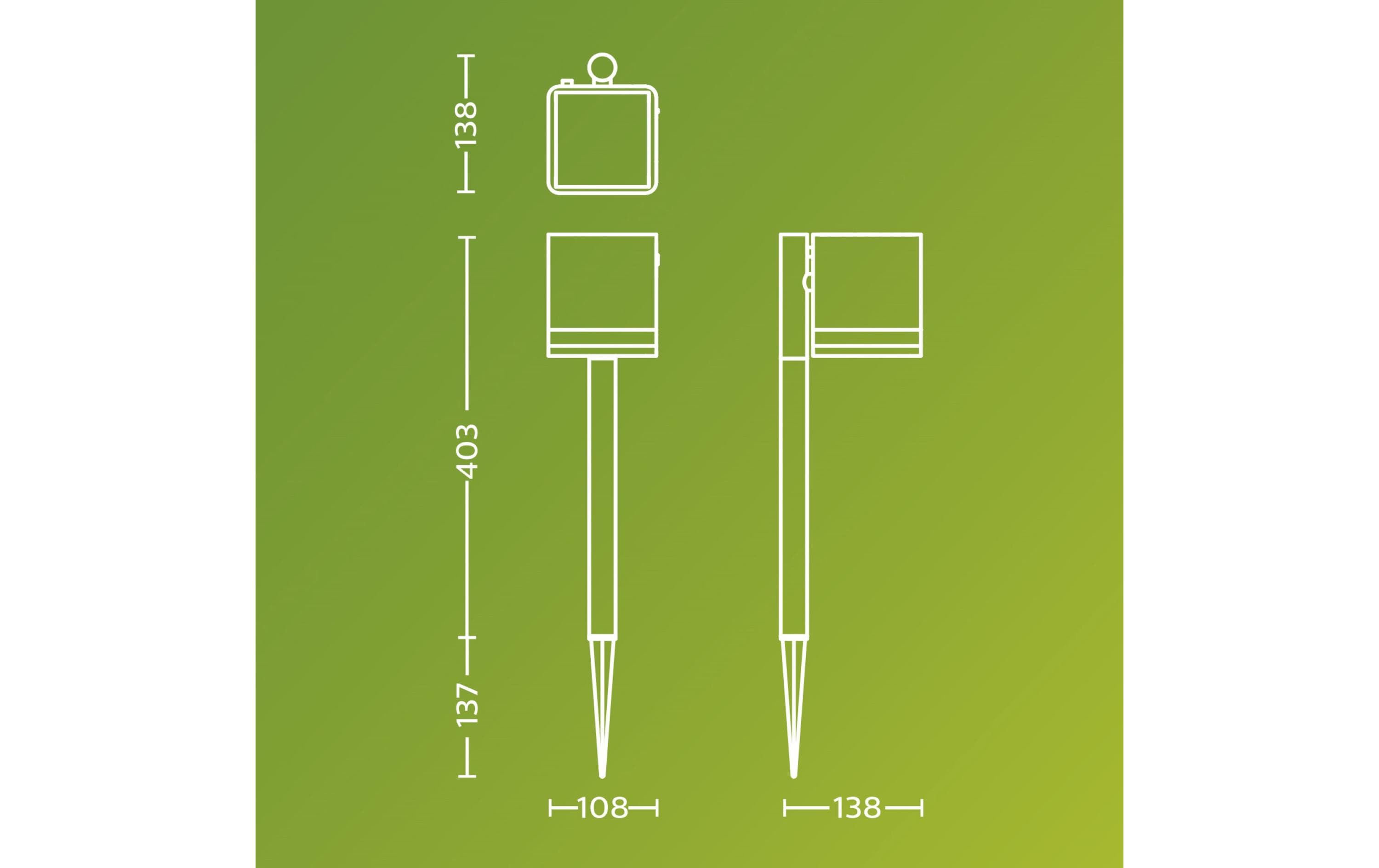 Philips Virona Spiess Solar 1.8W 2700K schwarz