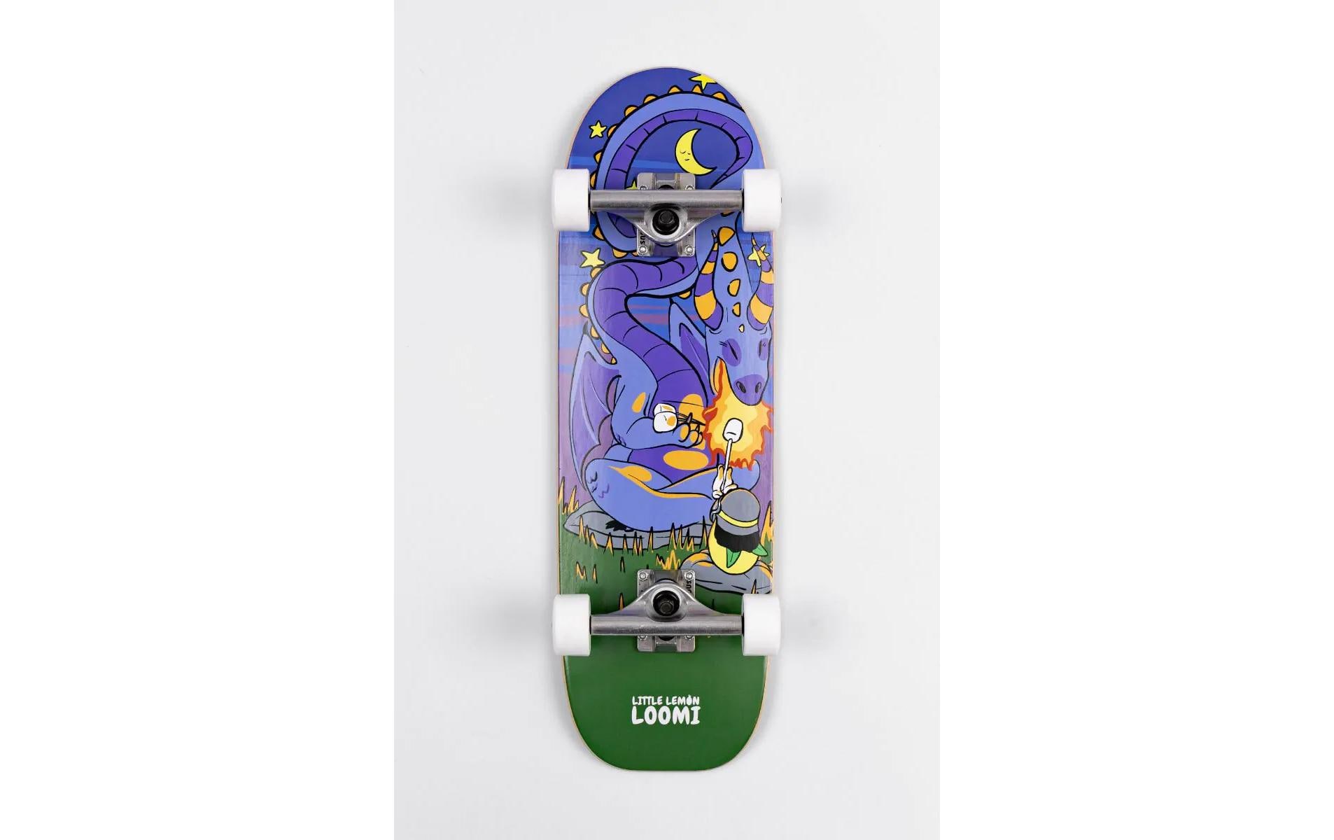 Loomi Boards Skateboard Light Corkgrip Dragon 25.25