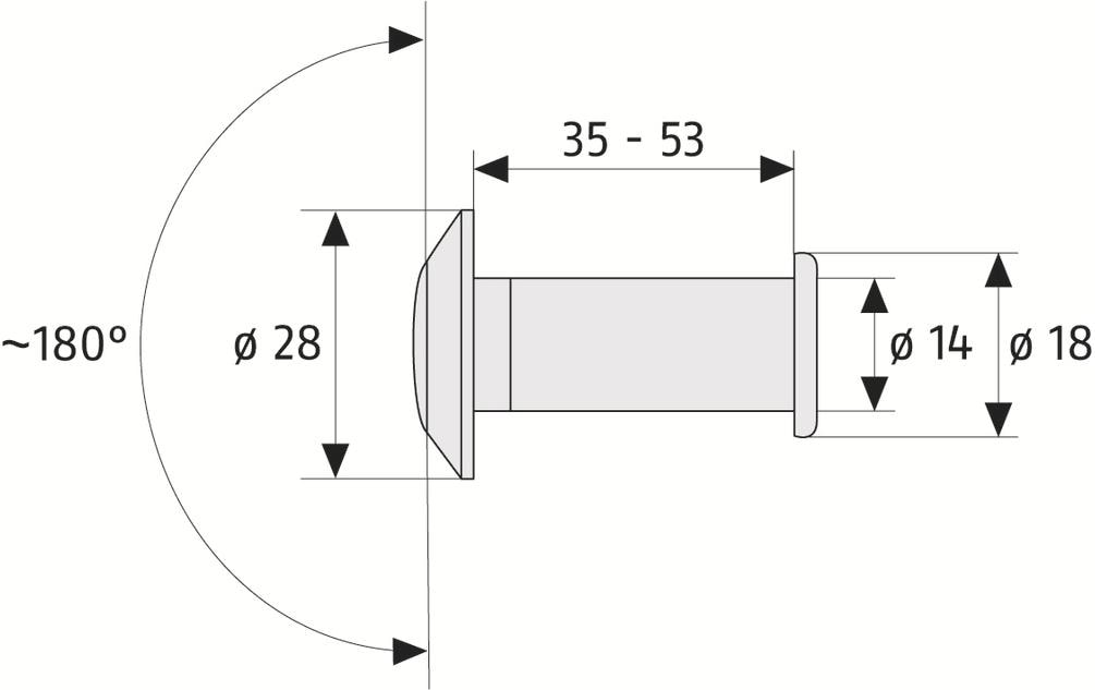 Abus Türspion 2203 S Silber