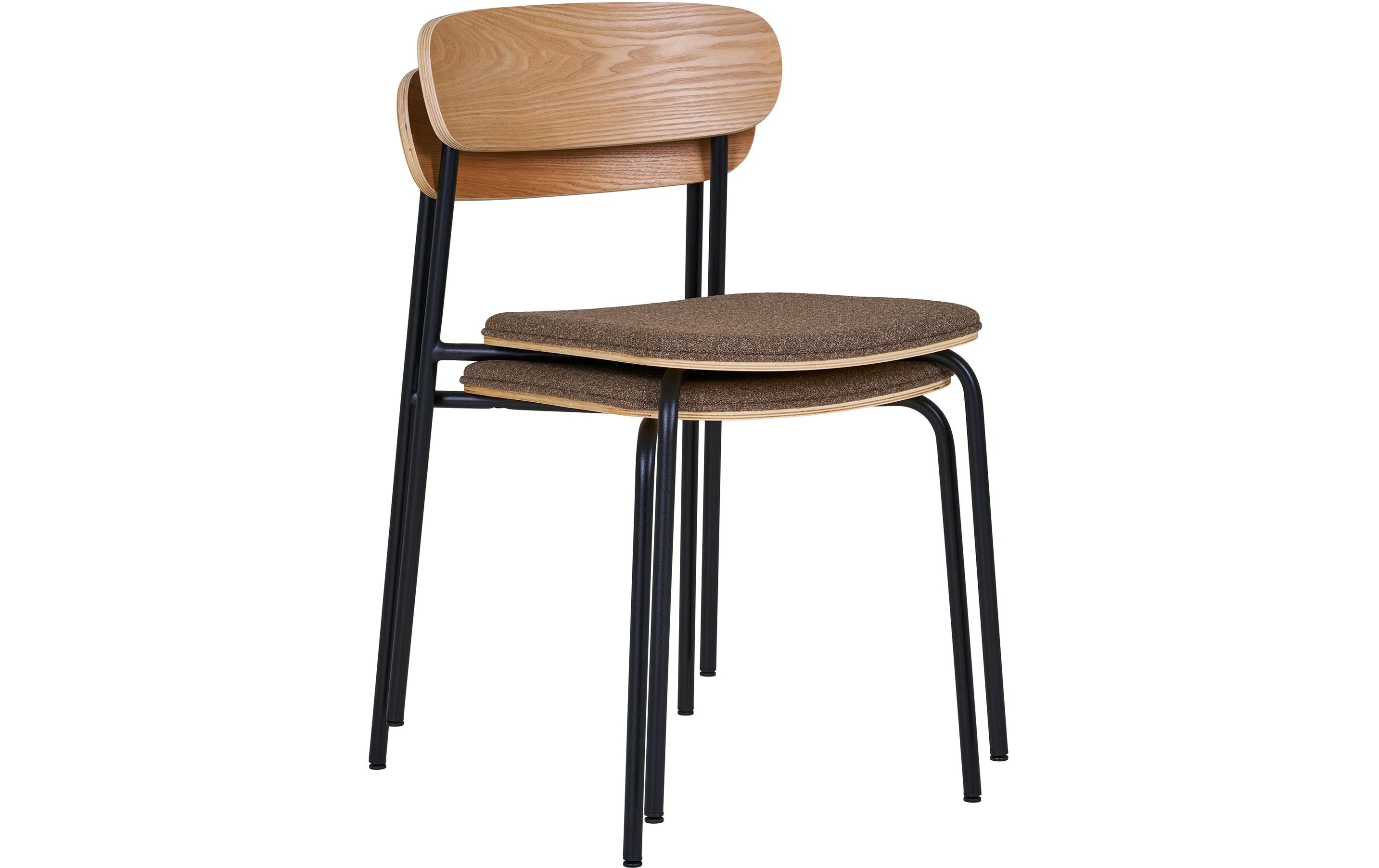 House Nordic Stuhl Estepona 2 Stück, 77 x 51 cm, Braun