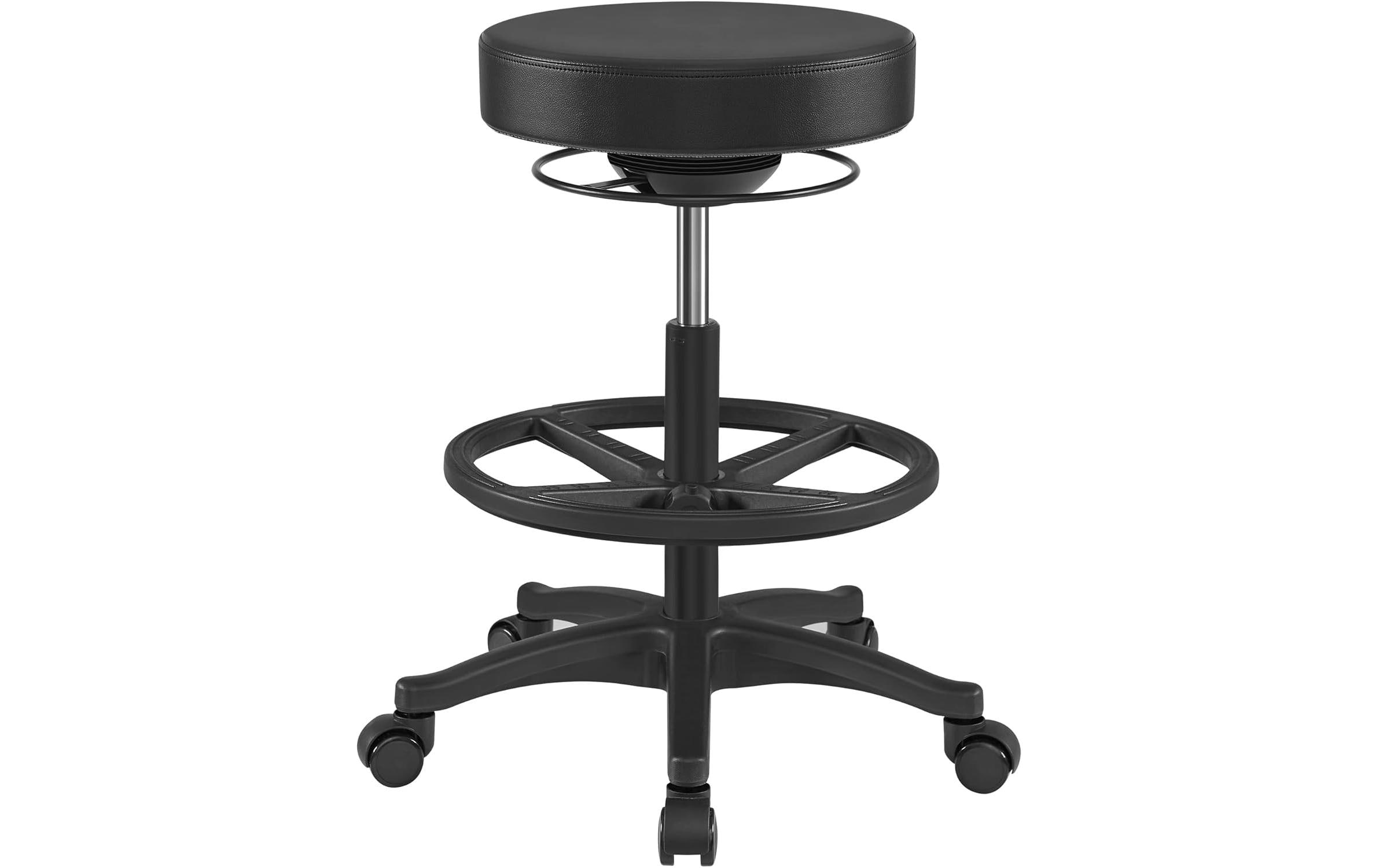 Songmics Hochsitz-Arbeitshocker Schwarz, 81 cm