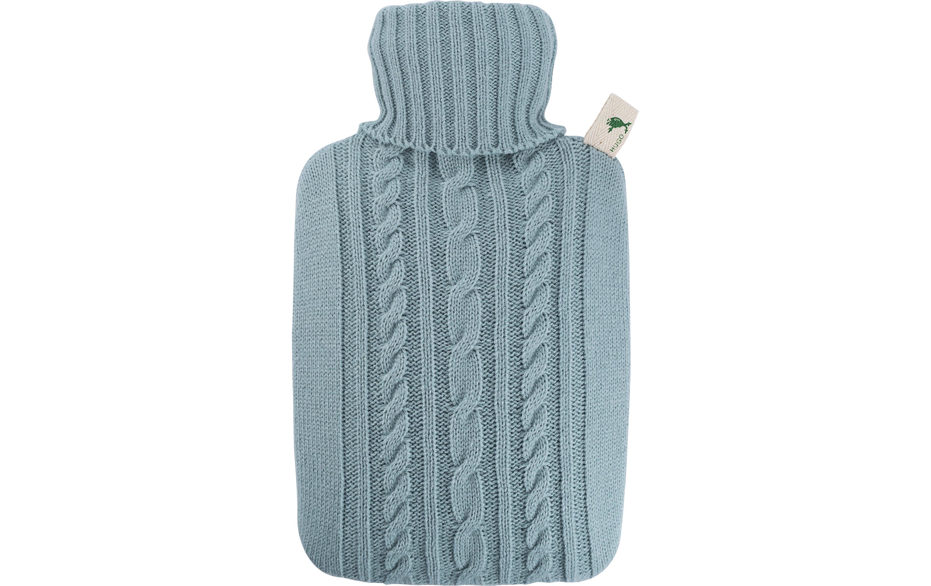 Hugo Frosch Wärmflasche PVC Strickbezug pastellblau 1.8 l Hugo Frosch Wärmflasche PVC Strickbezug pastellblau 1.8 l