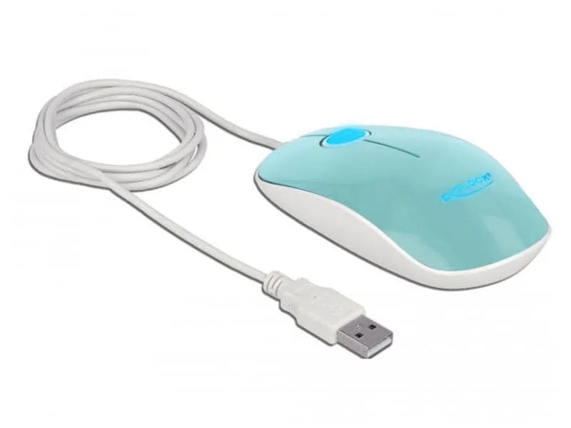 Delock Maus 12538 USB-Typ-A LED türkis