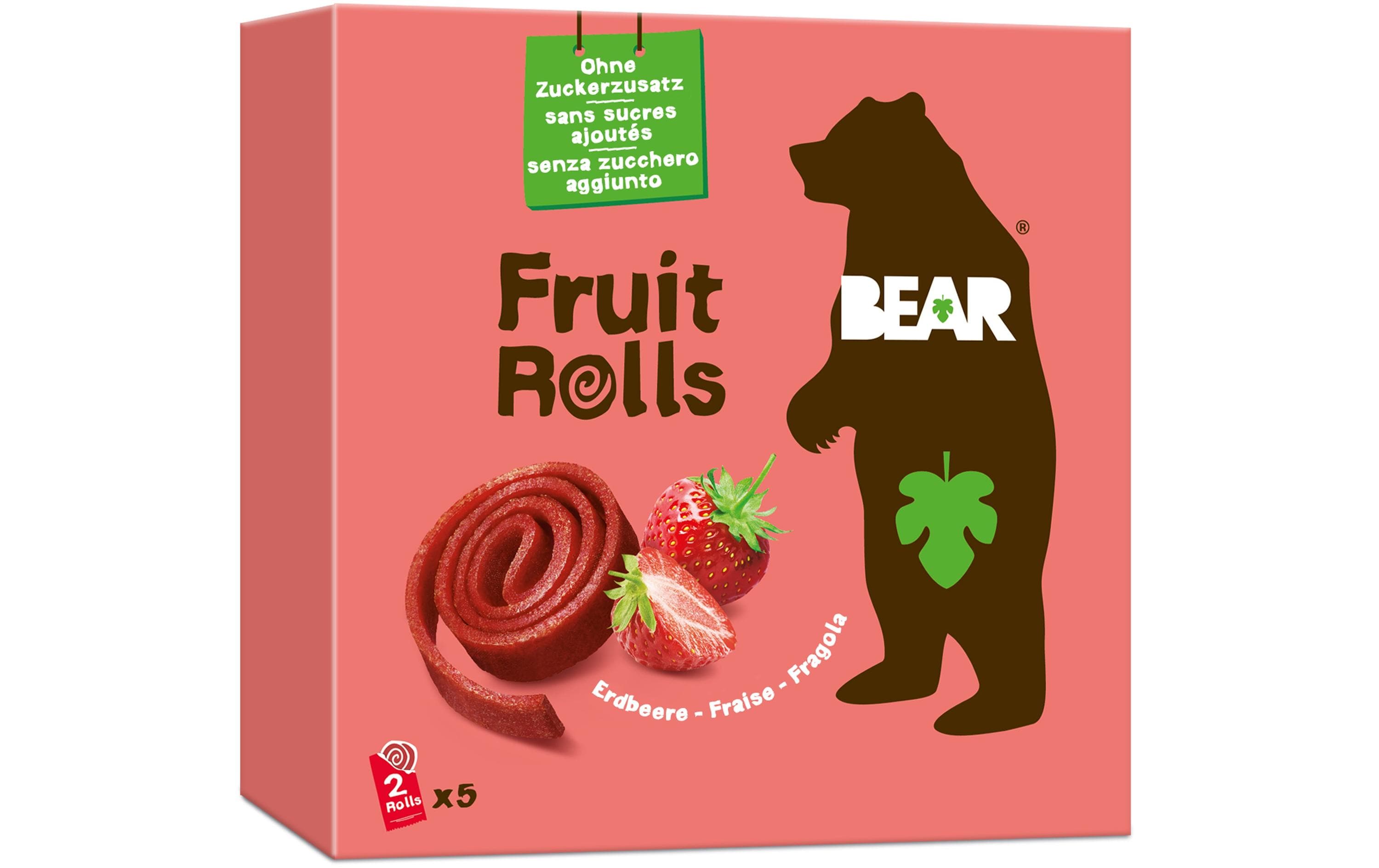 BEAR Gummibonbons Bear Fruit Rolls Erdbeere 100 g