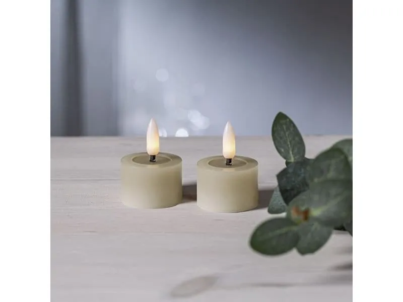 Star Trading LED Teelichter Set 2 Pack Flow 5 cm – Beige