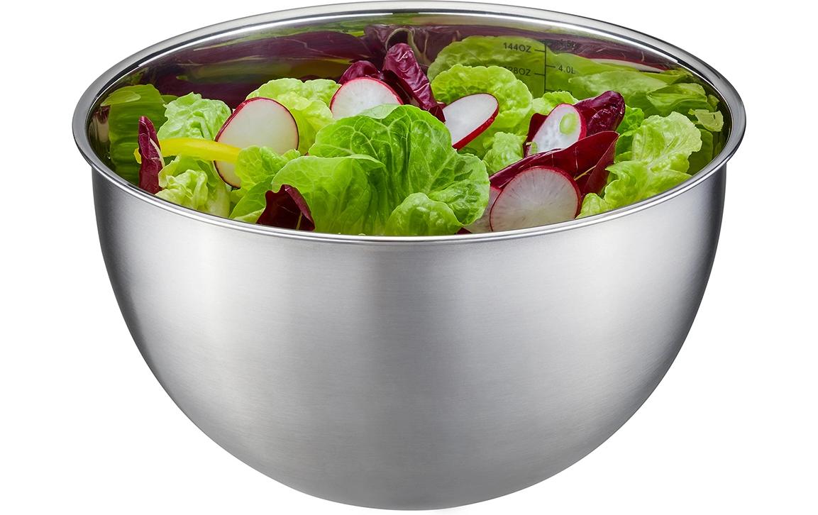 GEFU Rührschüssel-Set Mondi 1 l/2.5 l/4.5 l, Schwarz/Silber