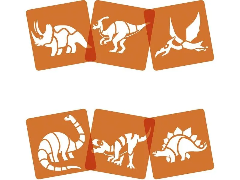 Avenue Mandarine Schablone 15 x 15 cm, Dinosaurier Avenue Mandarine Schablone 15 x 15 cm, Dinosaurier