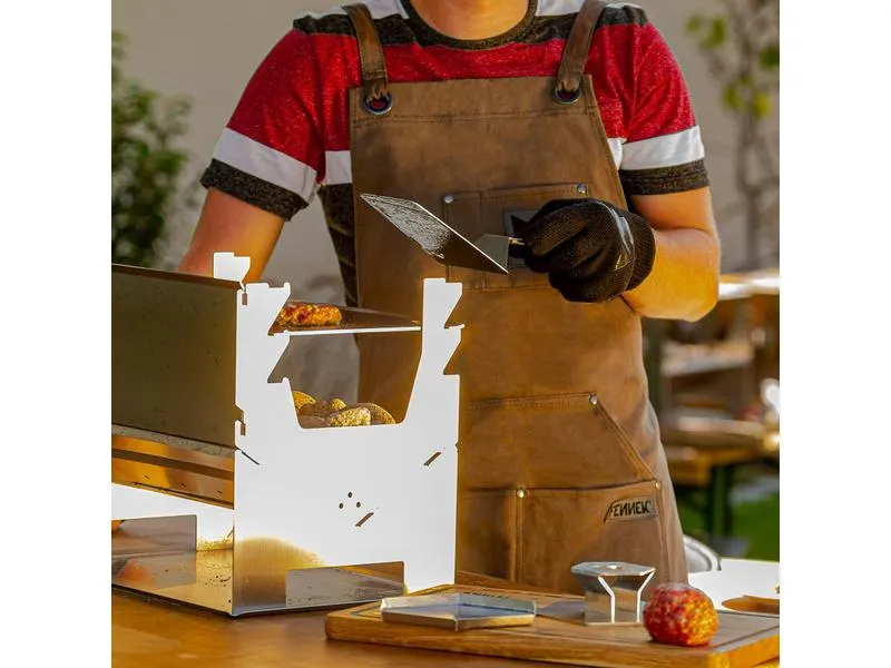 Fennek Grill Grillschürze Baumwolle, gewachst, Grau Fennek Grill Grillschürze Baumwolle, gewachst, Grau