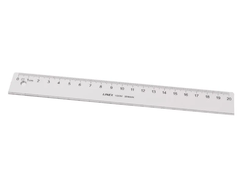 Linex Lineal mit Tuschekante, 20 cm