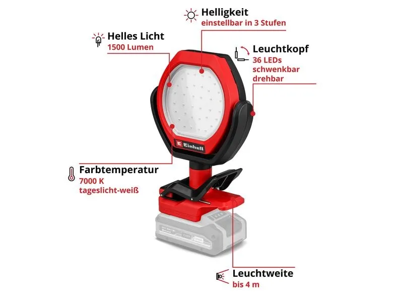 Einhell Akku-Outdoor-Lampe GC-OL 18/1500 Li-Solo Einhell Akku-Outdoor-Lampe GC-OL 18/1500 Li-Solo