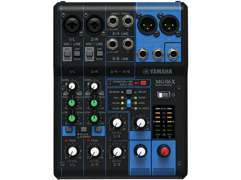 Yamaha Mischpult MG06X - 6-Kanal, analog