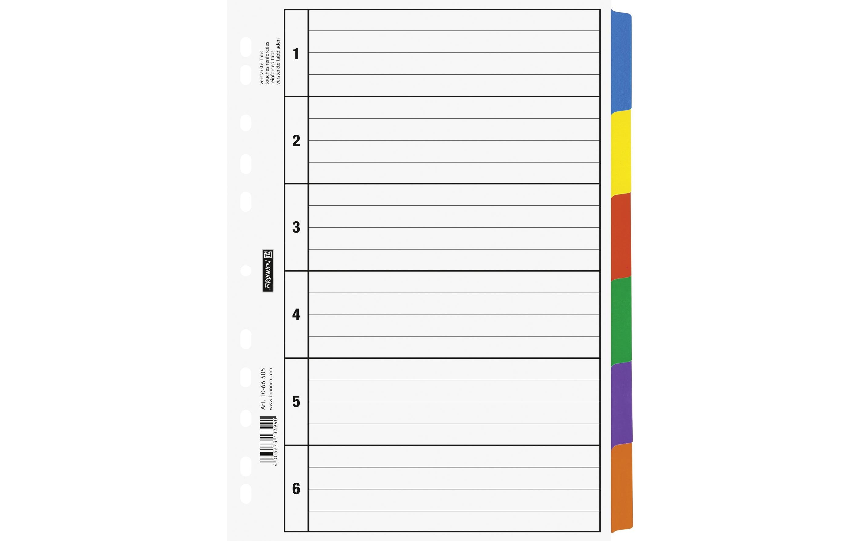 Brunnen Register A4 1-6 Brunnen Register A4 1-6