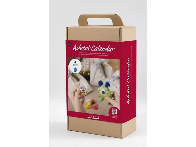 Creativ Company Adventskalender Bastelset Modellieren, 4 Stück