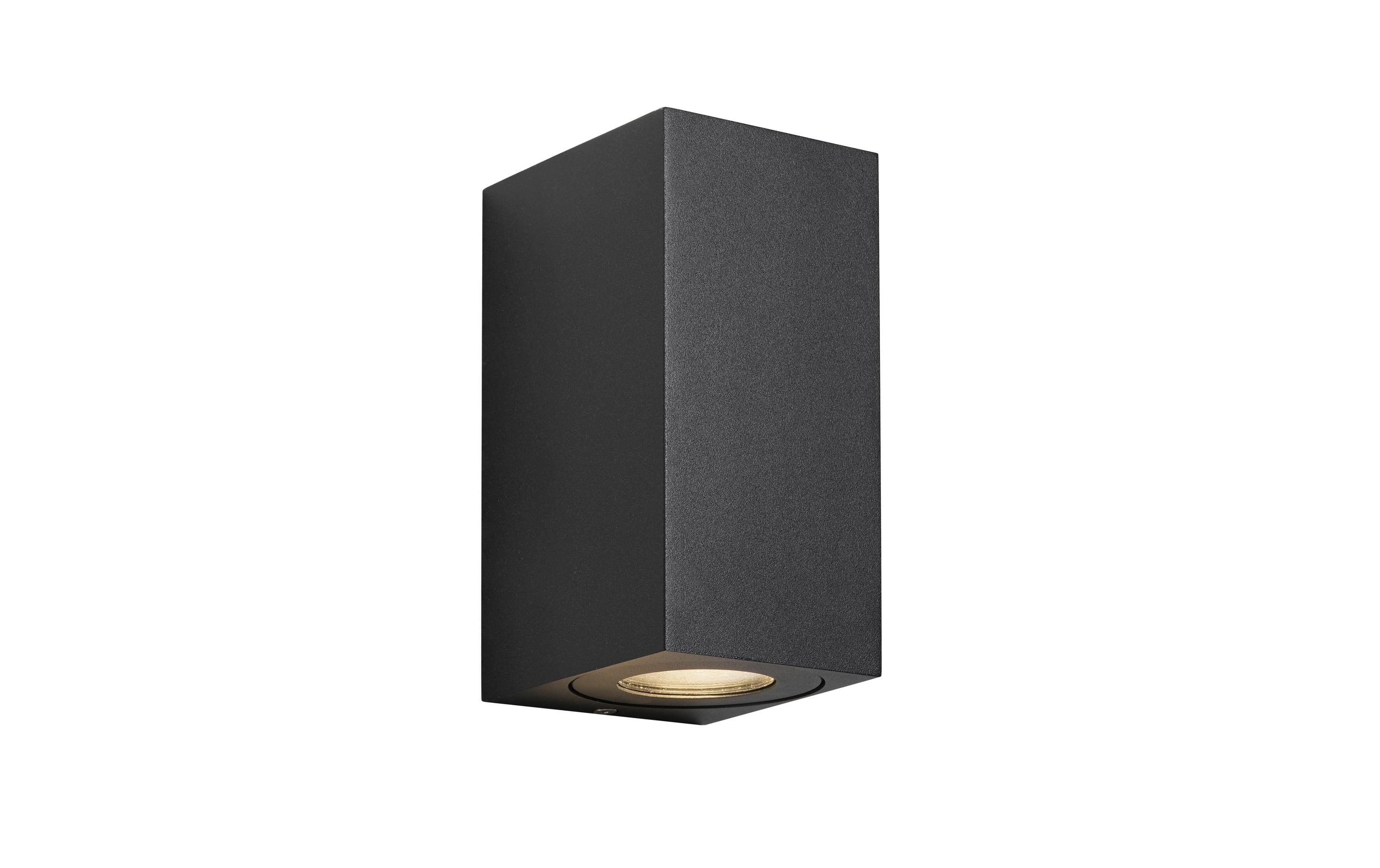 Nordlux Wandleuchte Canto Maxi Kubi 2 2 x 28W, GU10, IP44, schwarz Nordlux Wandleuchte Canto Maxi Kubi 2 2 x 28W, GU10, IP44, schwarz