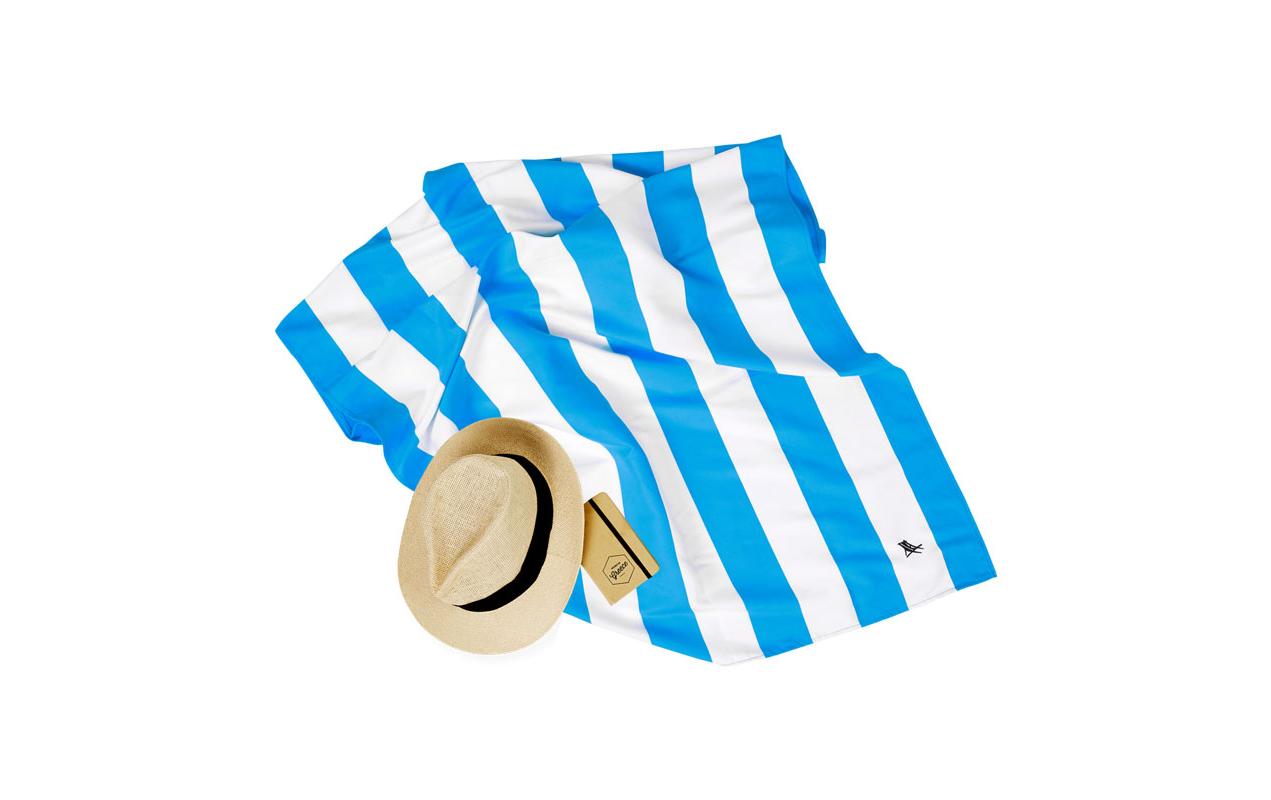 Dock & Bay Strandtuch Cabana 200 cm x 90 cm, Blau, Weiss