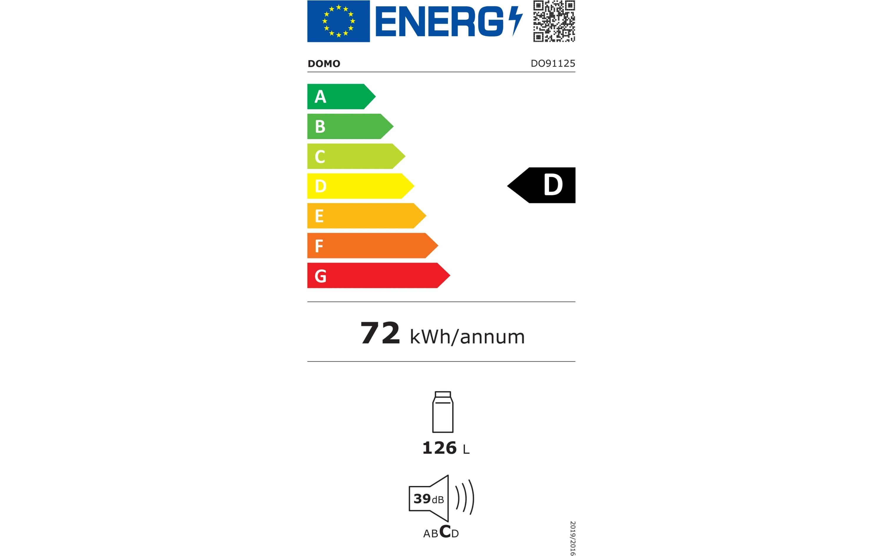 Domo Kühlschrank DO91125 Rechts/Wechselbar