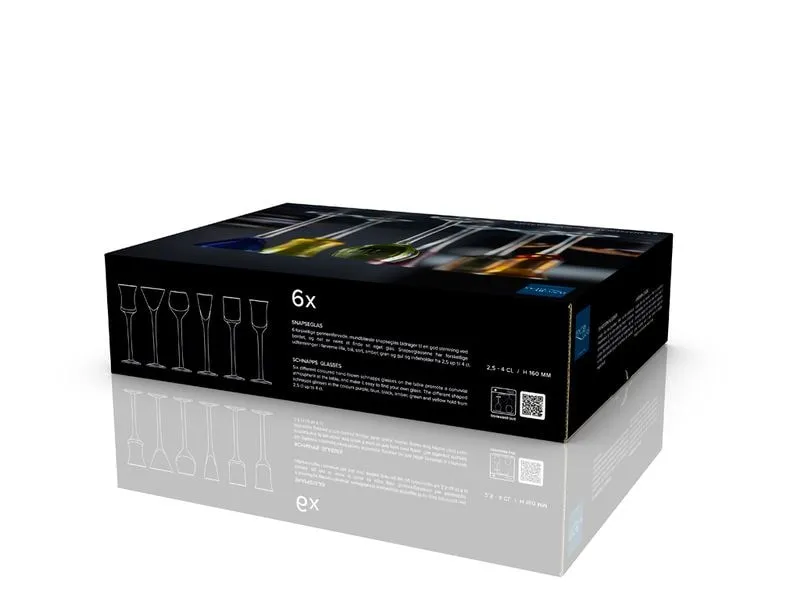 Lyngby Schnapsglas Coloured Glas 6 Stück, assortiert Lyngby Schnapsglas Coloured Glas 6 Stück, assortiert