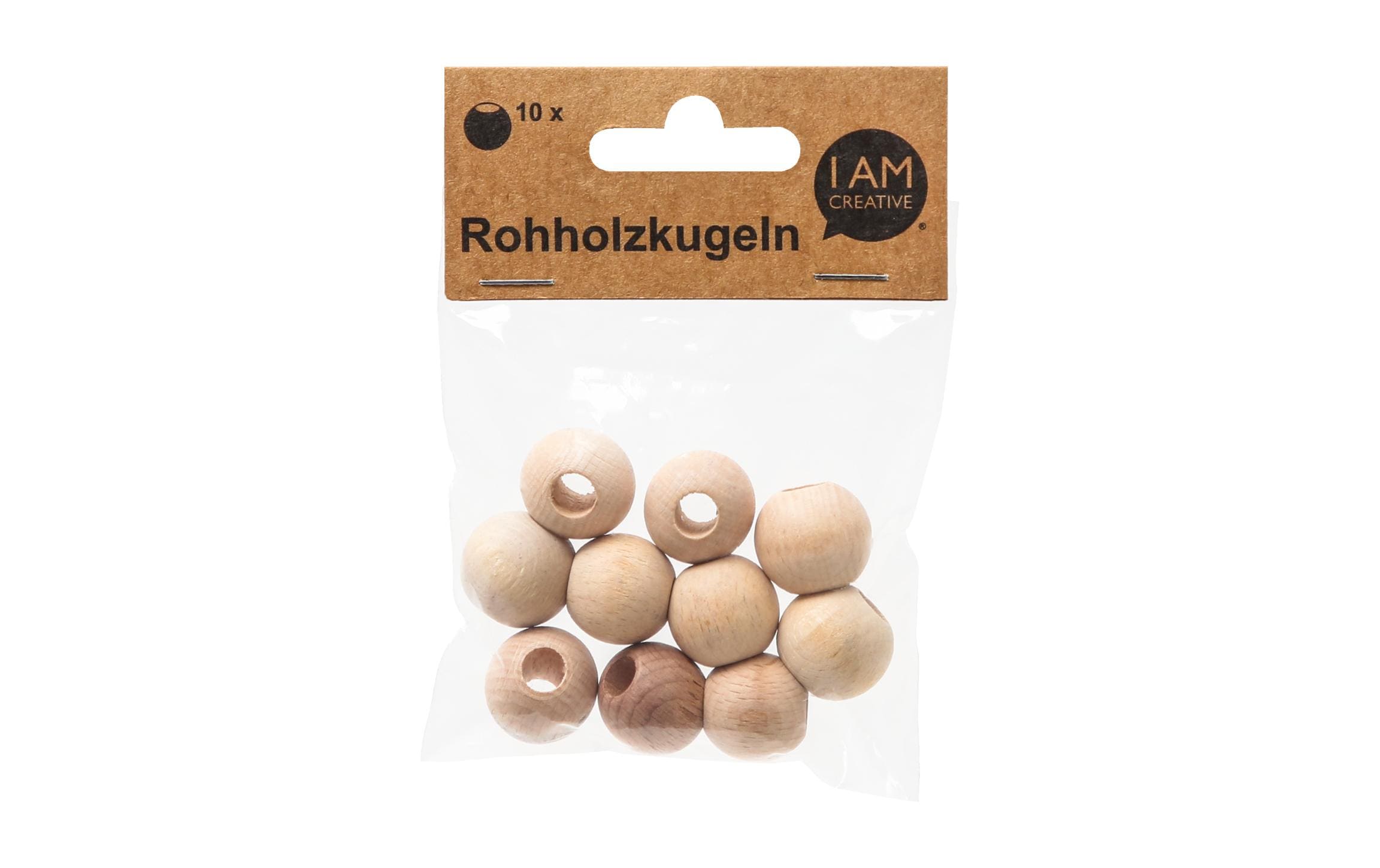 lalana Holzperlen mit Grossloch 20 mm, 10 Stück lalana Holzperlen mit Grossloch 20 mm, 10 Stück