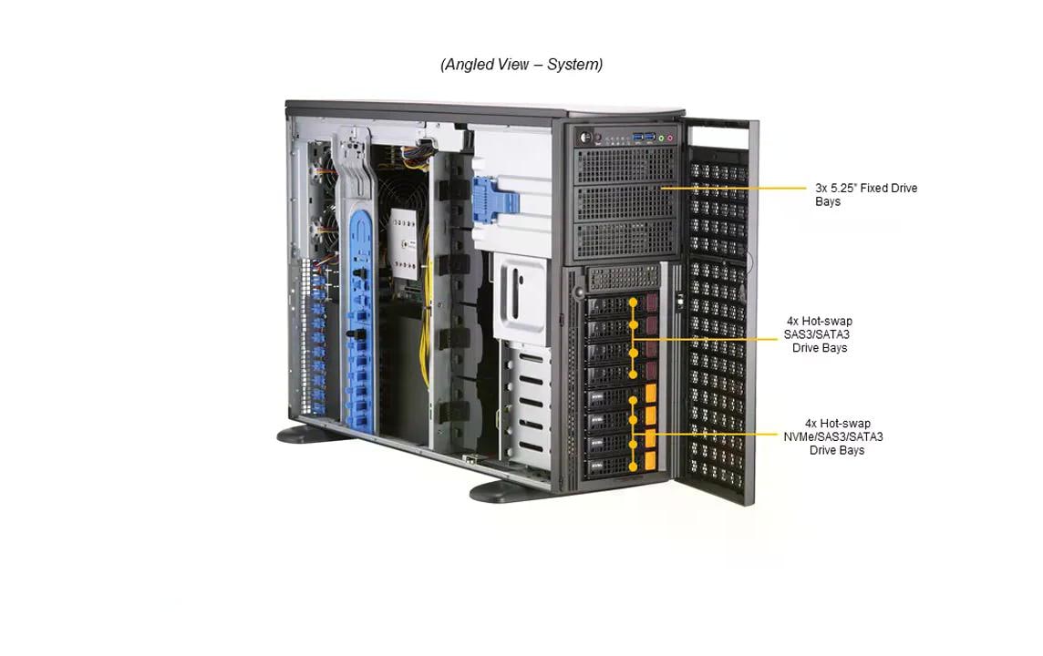 Supermicro Barebone GPU SuperServer SYS-740GP-TNRT Supermicro Barebone GPU SuperServer SYS-740GP-TNRT