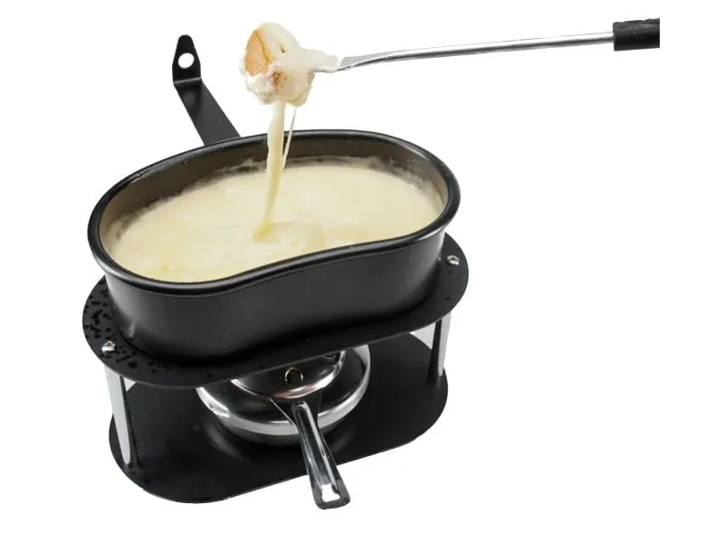 Nouvel Käsefondue-Set Gamelle 4 Teile, Schwarz