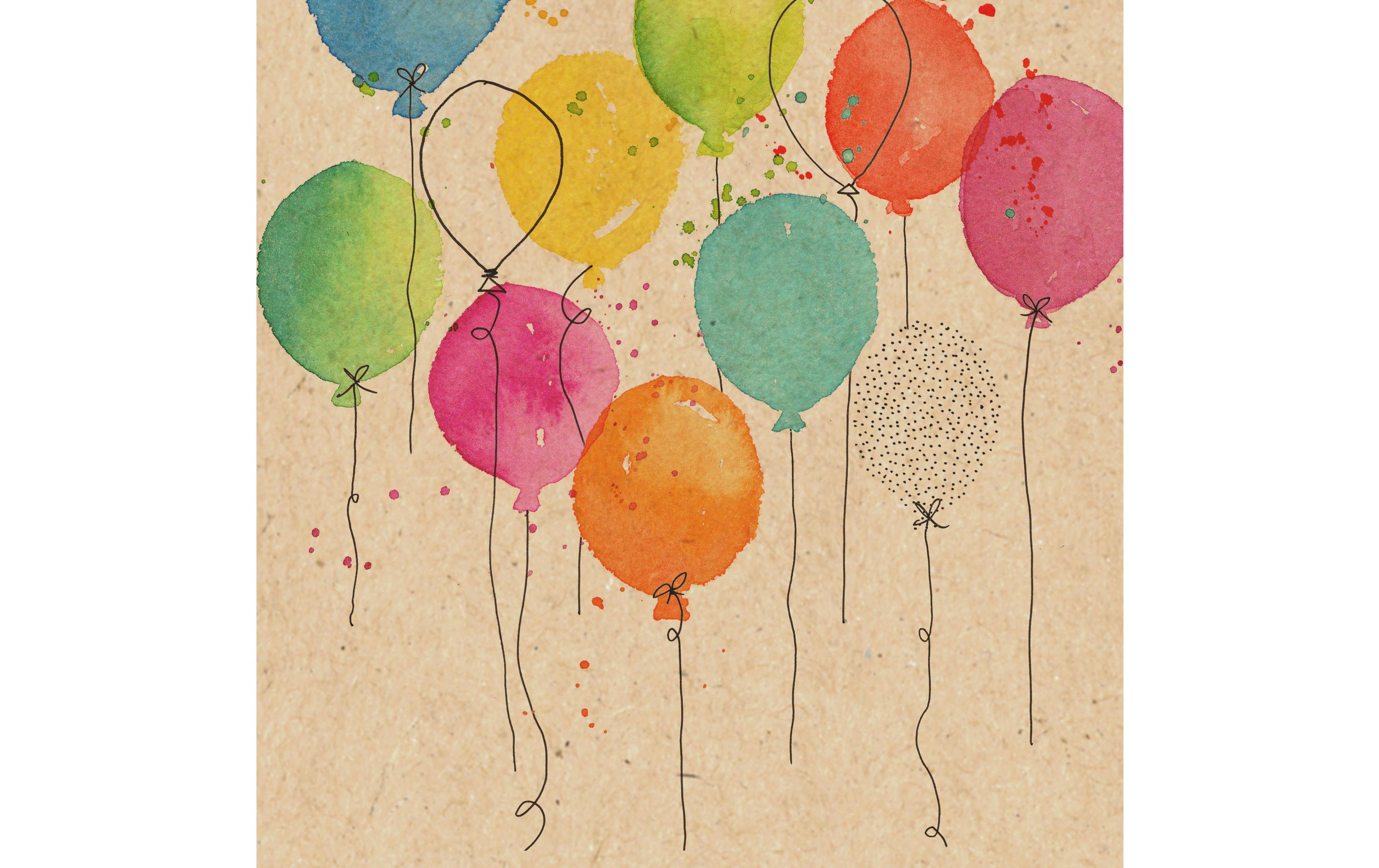 Braun + Company Papierservietten Ballon Party 33 cm x 33 cm, 20 Stück