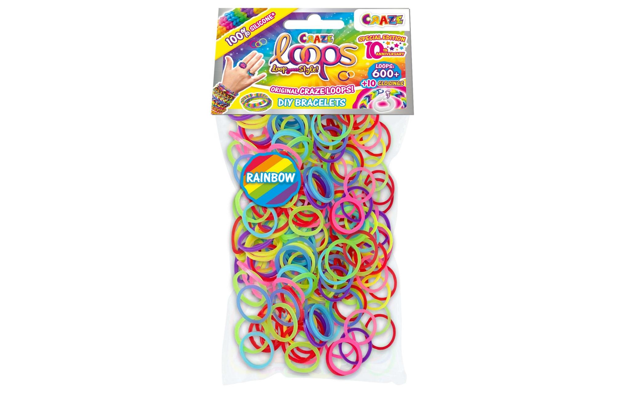 Craze Bastelset Loops - 600 Loops Bag assortiert