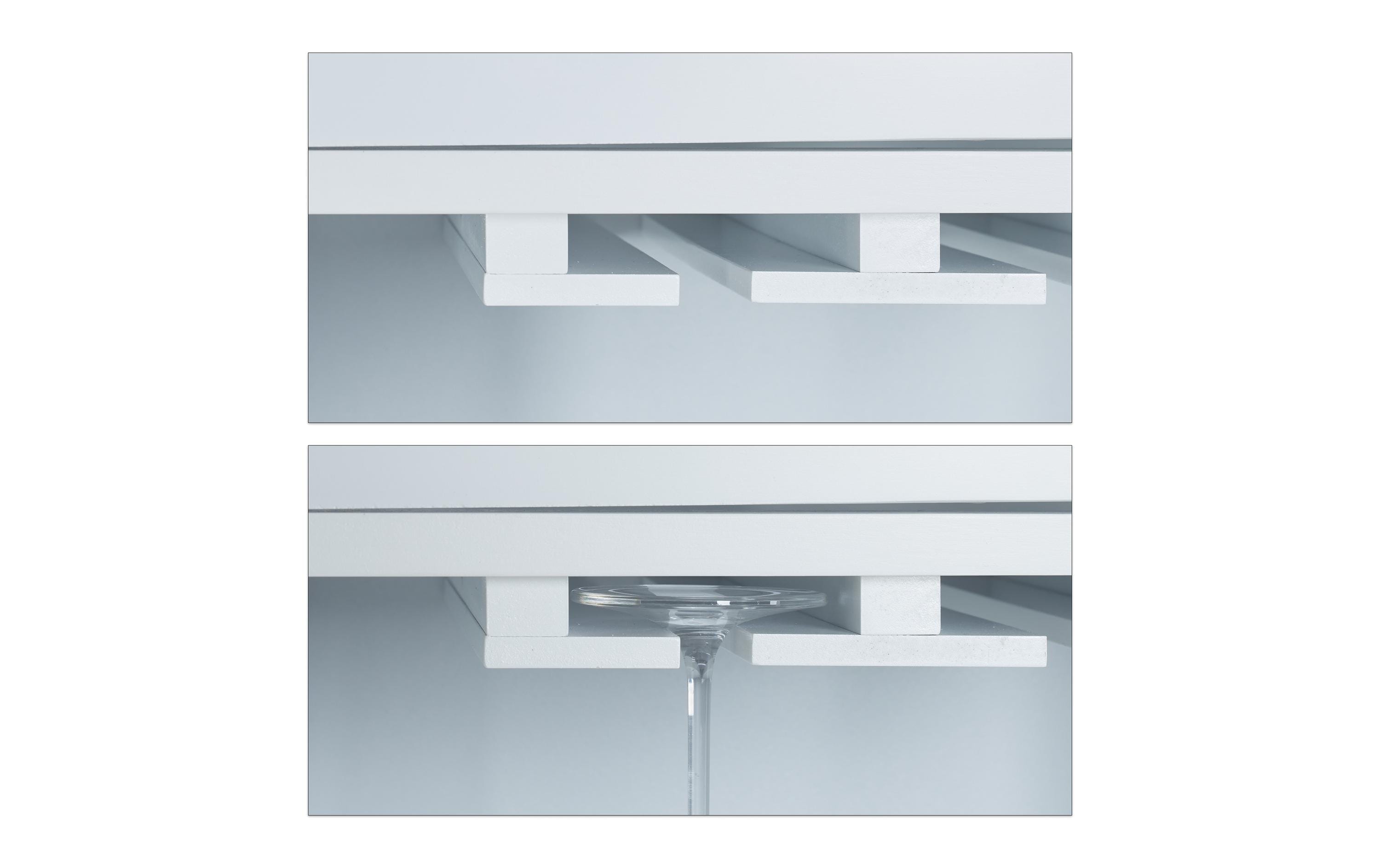 relaxdays Küchenwagen 86 x 88.5 x 41 cm, Braun / Weiss