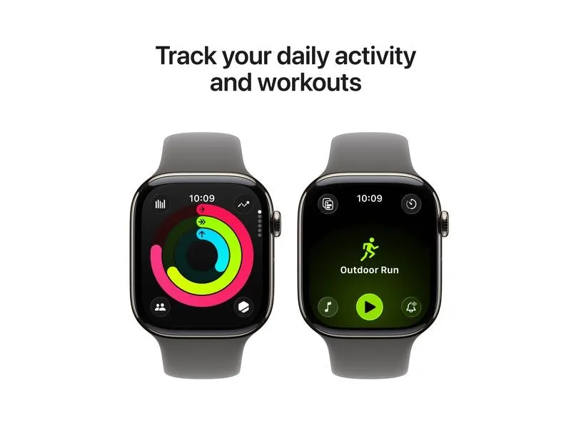 Apple Watch Series 11 46 mm LTE Nat Titanium Stone Grey Sport S/M