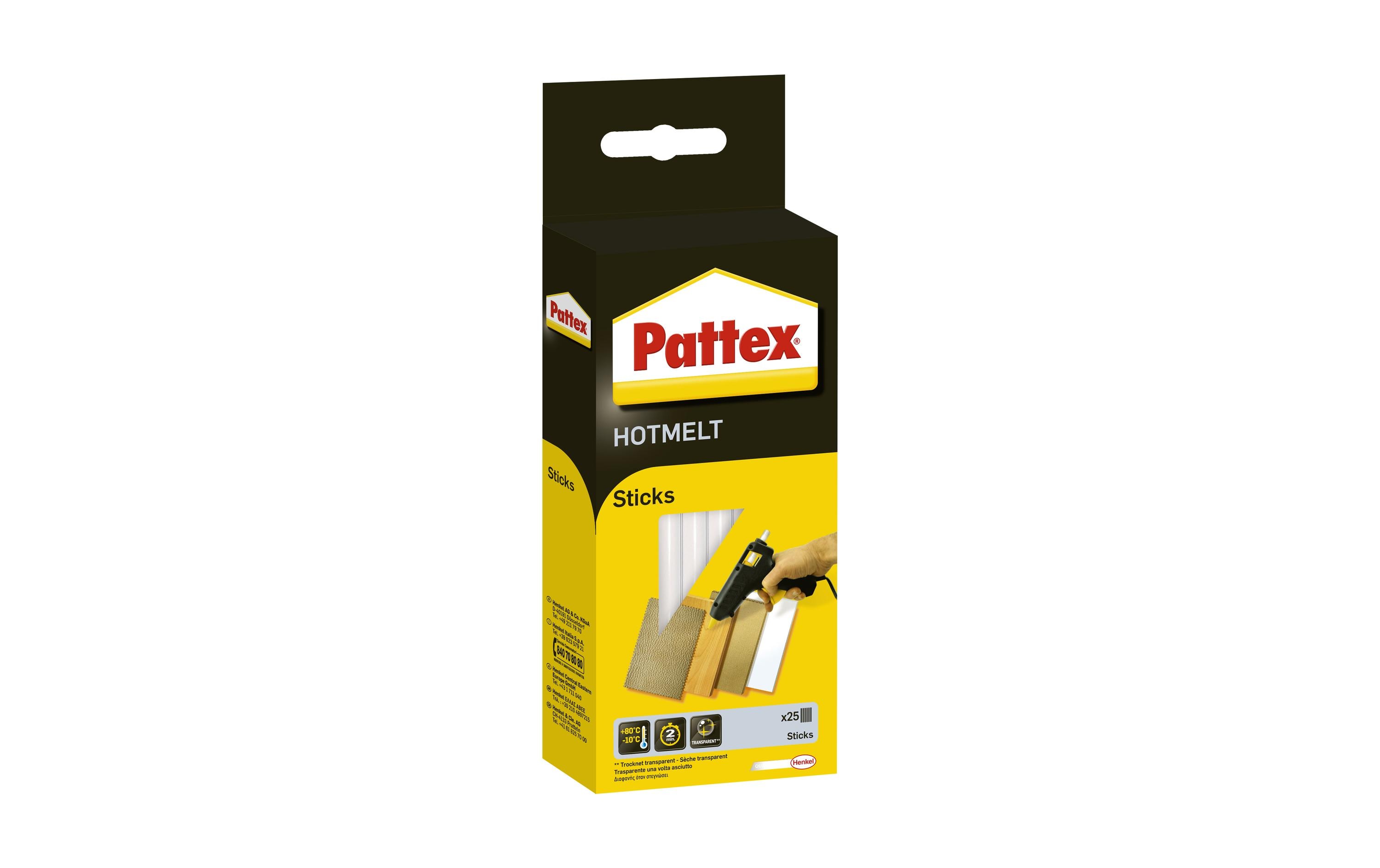 Pattex Klebestick Ø 11 mm, 25 Stück, Transparent Pattex Klebestick Ø 11 mm, 25 Stück, Transparent