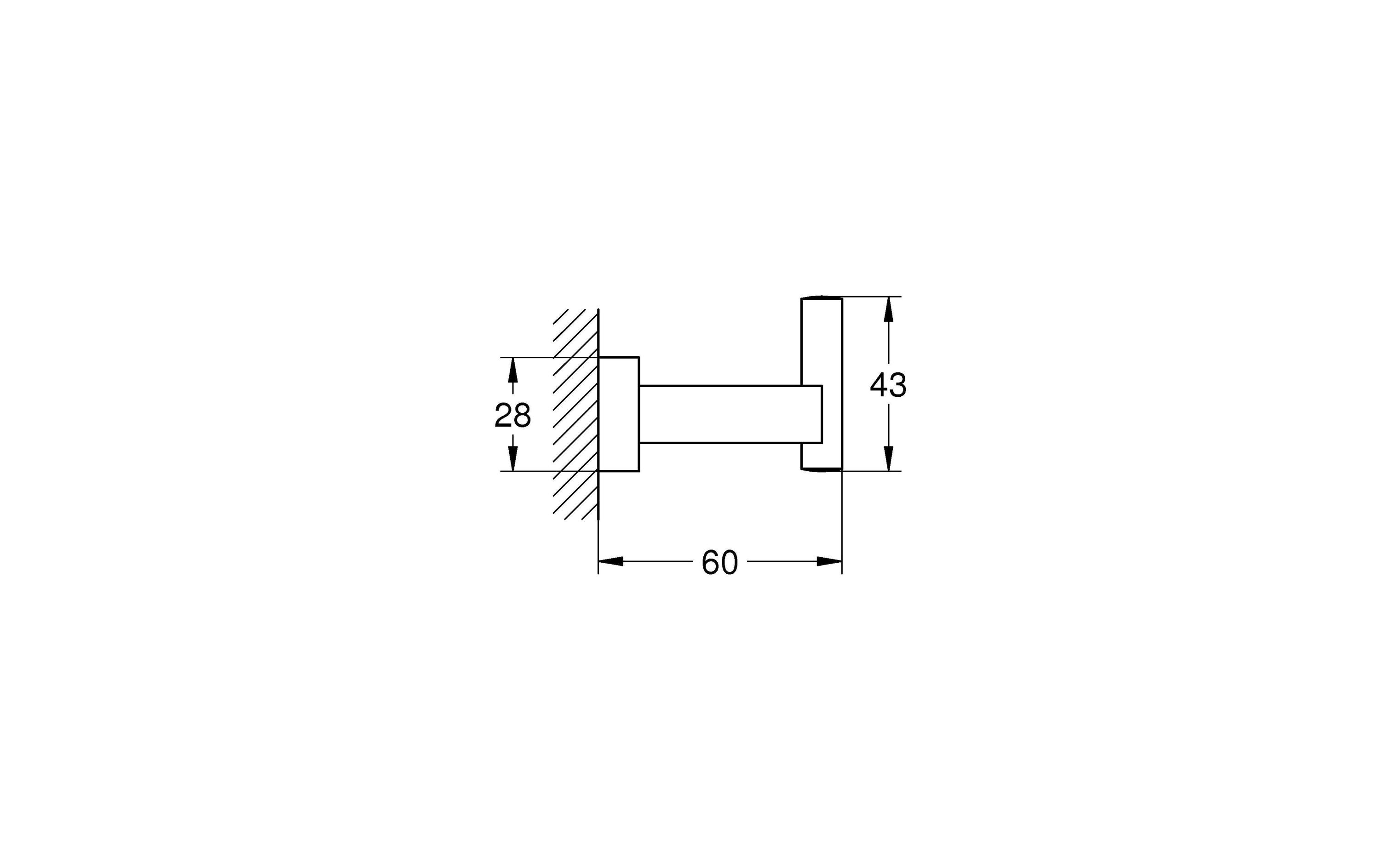 GROHE Bademantelhaken Essentials Cube Chrom GROHE Bademantelhaken Essentials Cube Chrom