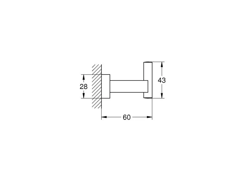 GROHE Bademantelhaken Essentials Cube Chrom GROHE Bademantelhaken Essentials Cube Chrom
