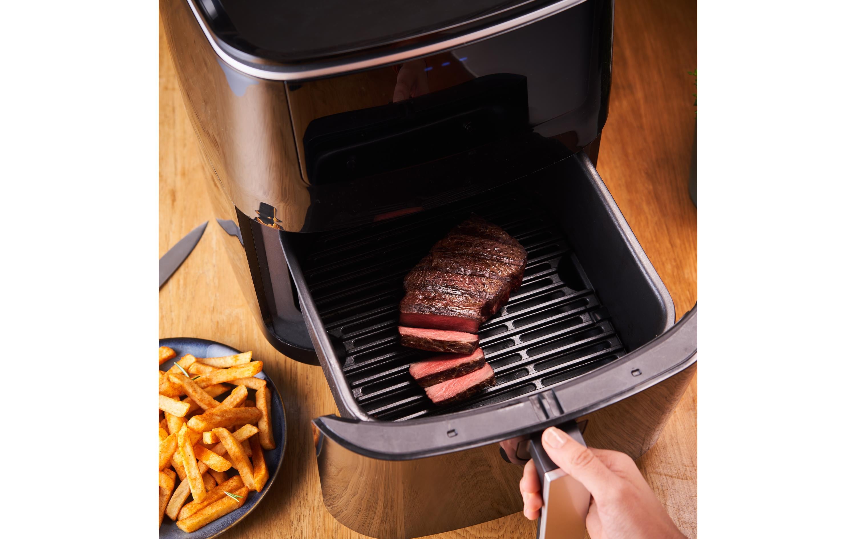 Tefal Heissluft-Fritteuse Easy Fry Grill & Steam 3 in 1, Schwarz